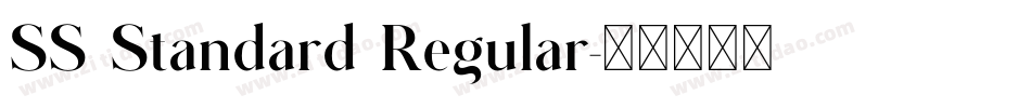 SS Standard Regular字体转换